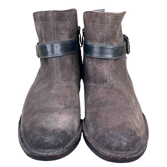 Bussola X Anthropologie Women's Sevilla Coal Suede Ankle Boot Size 38 US 7.5 - Picture 5 of 12